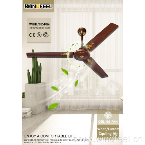 High Air Rustic Ceiling Fan With 56 Inch
